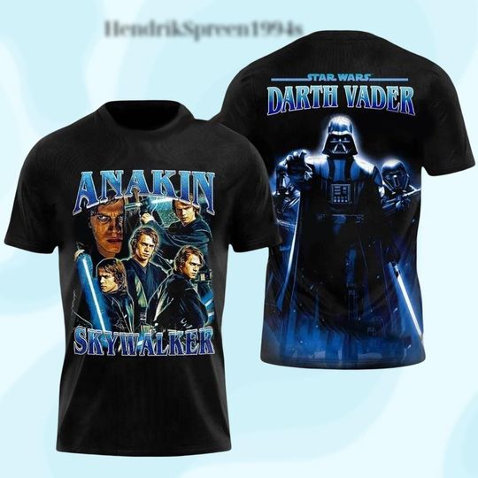 Discover Anakin Skywalker 3d Shirt, Starr Warss Darthh Vaderr Fan Tee