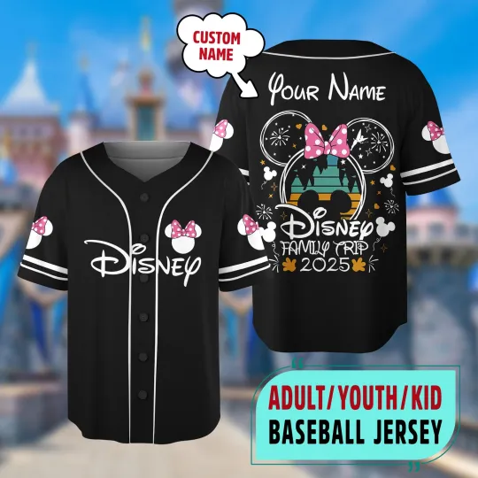 Discover Custom Disneyyy Trip 2025 Baseball Jersey Disneyyy Family Vacation Jersey Team Disneyyy