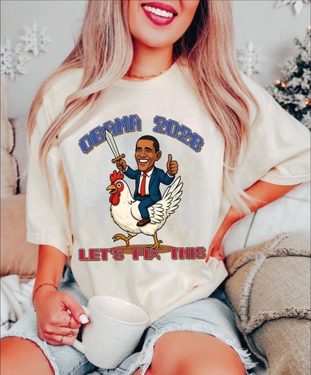 Discover Obama 2028 Lets Fix This Shirt, Funny Political Tee