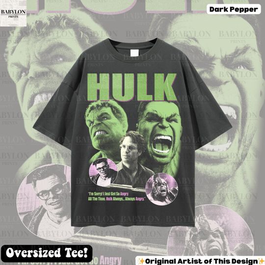 Discover Oversized Hulk Shirt 90s bootleg graphic tee Bruce Banner T Shirt The Incredible Hulk