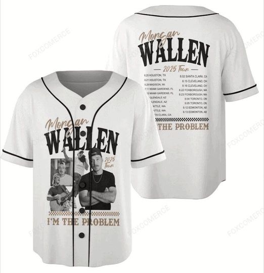 Discover Wallen Western I'm The Problem Tour 2025 Baseball Jersey