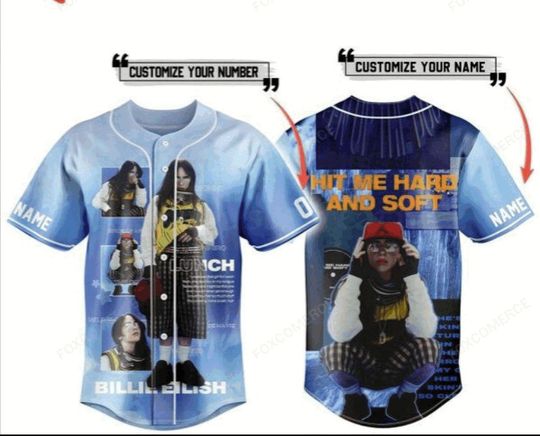 Discover Billie Eilish Lunch With Hit Me Hard And Soft Tour 2025 Baseball Jersey