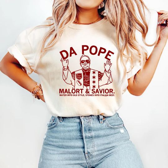 Discover Da Pope Malrt & Savior Meme PNG, Leo XIV New Pope Tee Minimalist