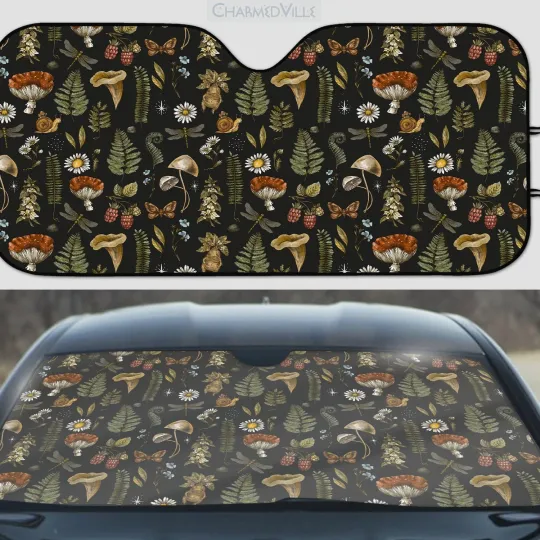 Discover Witchy Car Sun Shade, Goth windshield cover, carshade screen protector, Cute Sun