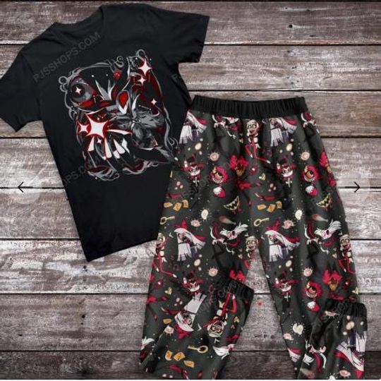 Discover Hazbin Hotel & Helluva Boss Pajamas Set