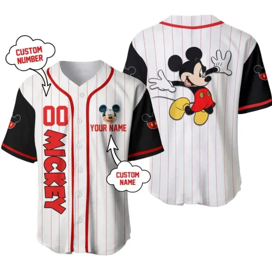 Discover Mickeyy mouse Personalized 3D Baseball Jersey Shirt Halloween Gift Us Size