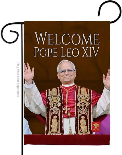 Discover New Pope Leo XIV Flag Successor Vatican Memorabilia Bishop of Rome Tapestry Catholic
