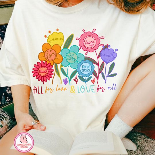 Discover All For Love Love For All Shirt, Rainbow LGBT Pride Shirt, Lgbtq Shirt