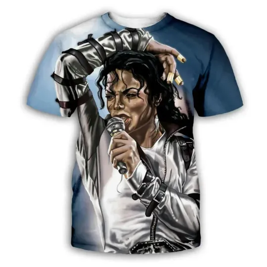 Discover Summer FKing of Rock and Roll Michael Jackson 3d Print T Shirts