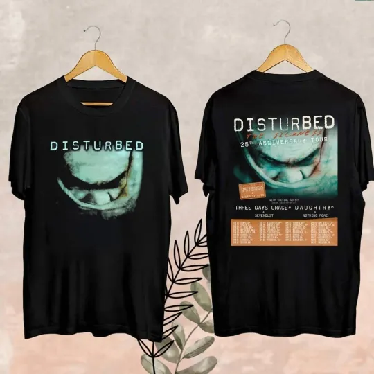 Discover The Sickness 25th Anniversary Tour Fan T-Shirt, Disturbed Tour 2025 Fan Gift