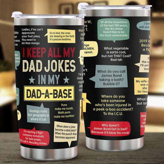 Discover Gift for Dad - Stainless Steel Tumbler 20Oz - Dad Joke Birthday Gift for Dad Men Gift - Fathers Day Gift