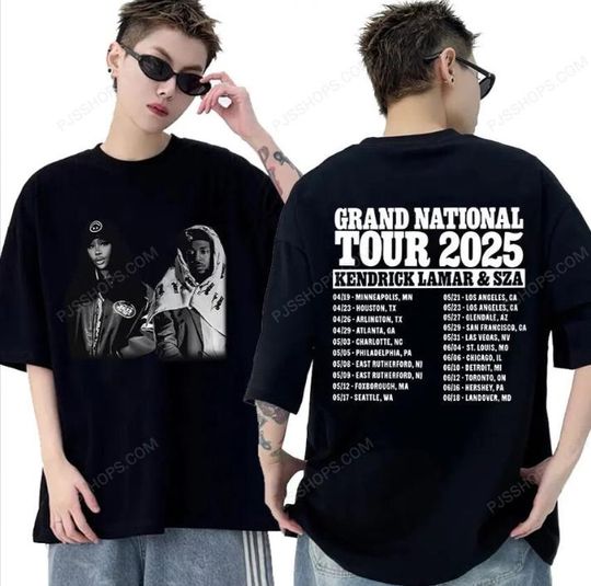Discover Kendrick Lamar-Sza Grand National Tour 2025 Album T Shirts Men Women Hip Hop