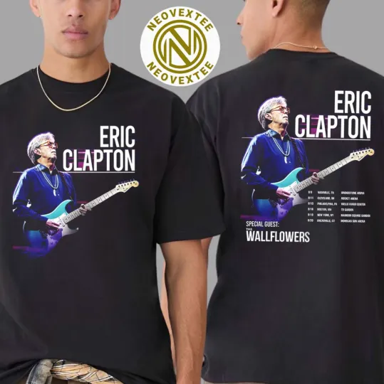 Discover Eric Clapton Us Tour 2025 Dates List T-Shirt