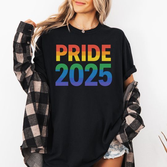 Discover PRIDE 2025 Rainbow T-Shirt, LGBTQ+ Pride Shirt