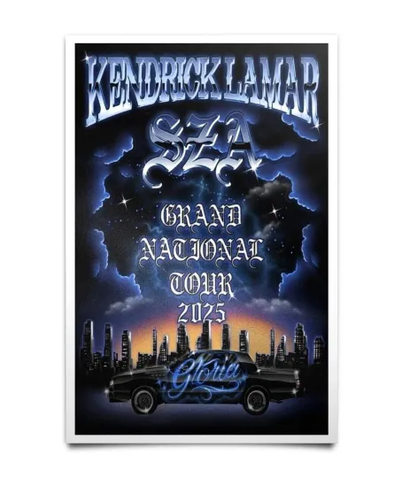 Discover Kendrick Lamar and SZA Grand National Tour 2025 Poster