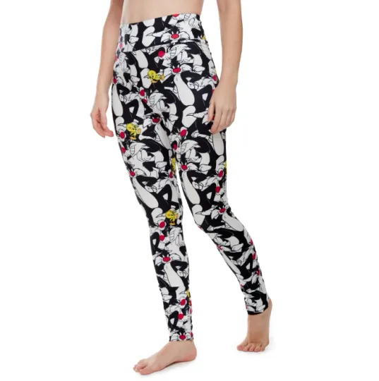 Discover Looney Tunes Sylvester and Tweety Leggings Women Hight Waist Yoaga Pants
