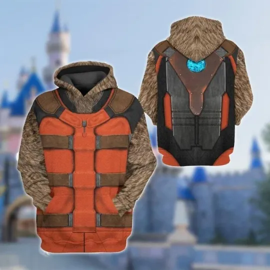 Discover Guardians Galaxy Rocket Raccoon Cosplay Costume Hoodie 3D Printed