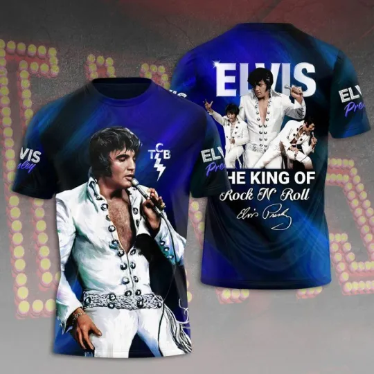 Discover Elvis Presley 3D Unisex T-shirt, gift for fan
