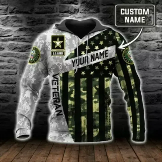 Discover USA Army Veteran 3D Hoodie - Christmas & Halloween Gift