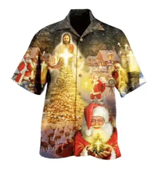Discover Christ Is The Magic Of Christmas Jesus God Christian 3D HAWAII SHIRT
