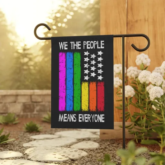 Discover We The People Means Everyone LGBT Pride Month Support Rainbow American Flag