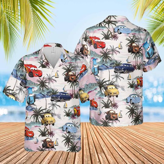 Discover Lightningg McQueenn Tow Mater Hawaiian Shirt, carss Movies Hawaii Shirts