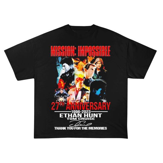 Discover Tom Cruise Ethan Hunt Shirt 27th Anniversary Unisex T-Shirt