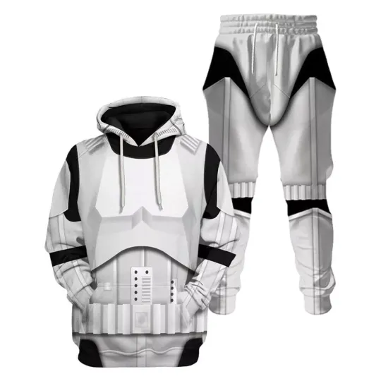 Discover Starr Warss Imperial Stormtrooper Hoodie Sweater Sweatshirt Cosplay Jacket Pants
