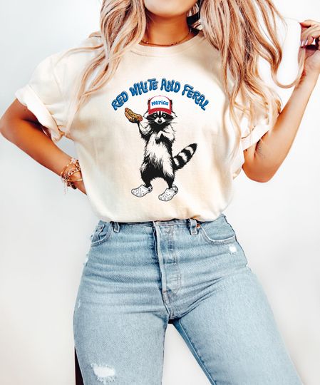 Discover 4th of July Shirt, Red White and Feral Shirt, Independence Day, America Shirt