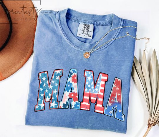 Discover American Mama t-shirt, Mama T-Shirt, Retro Mama America tee, 4th of July T-Shirt
