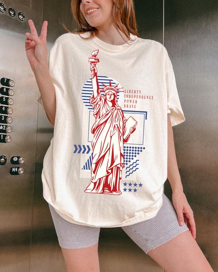 Discover Retro 4th July Statue of Liberty, America USA Shirt, America 4th July Shirt
