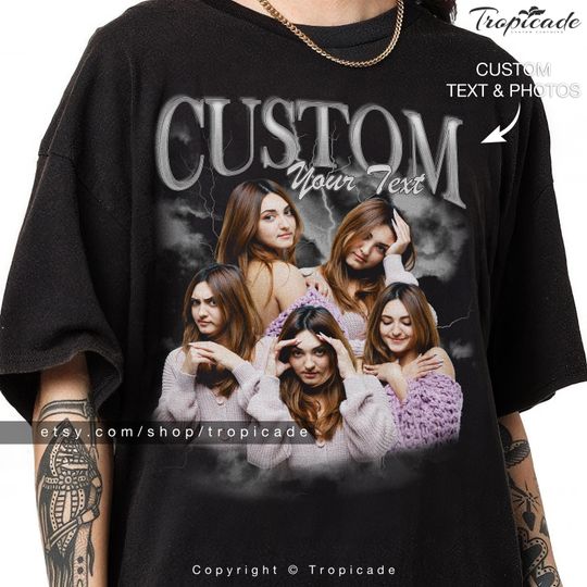 Discover Custom Bootleg Rap Tee, custom bootleg shirt, custom photo shirt, custom bootleg, husband christmas gift