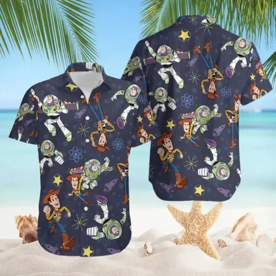 Discover Toy stories Woodyy And Buzz 3D Hawaii Shirt – All Over Print Christmas Gift