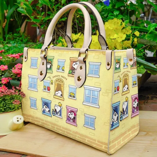 Discover Snoopy Peanuts Leather Bag, Dog Lovers Women's Leather Bag Gift
