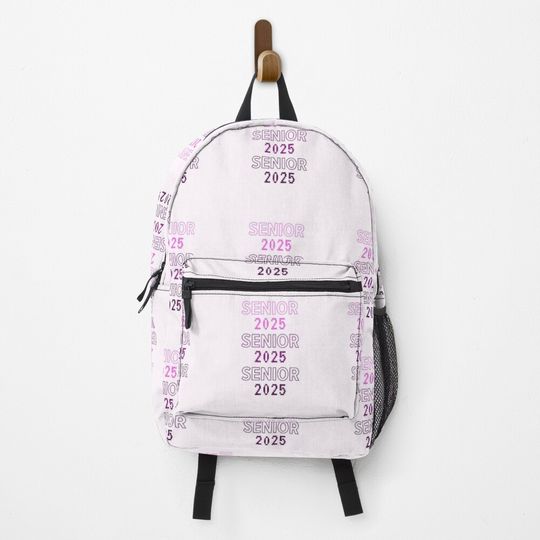 Discover Senior Class of 2025; Senior Pride in pink and purple Backpack