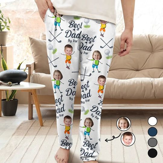 Discover Custom Photo Best Dad By Par - Personalized Pajama Pants