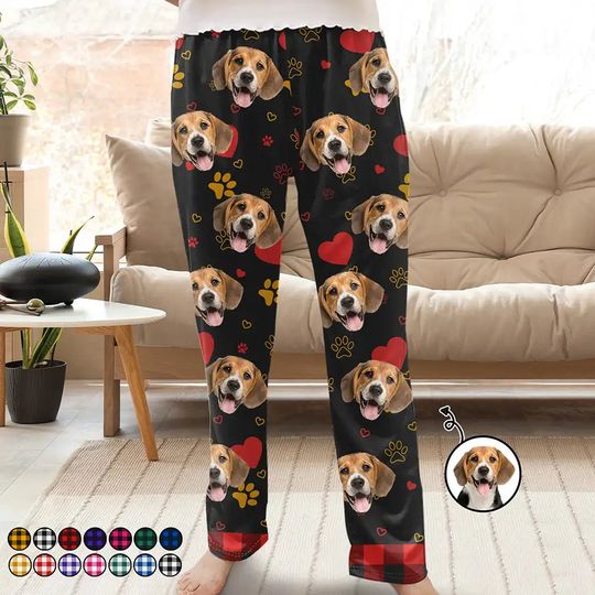 Discover Custom Photo Dog Cat Mom Dad - Personalized Pajama Pants
