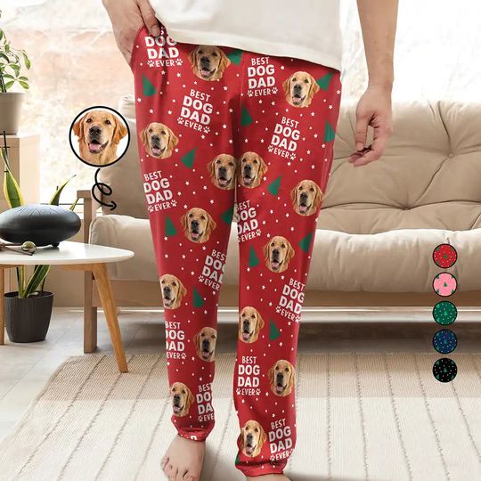 Discover Custom Photo Best Pet Dad Mom Ever - Personalized Pajama Pants