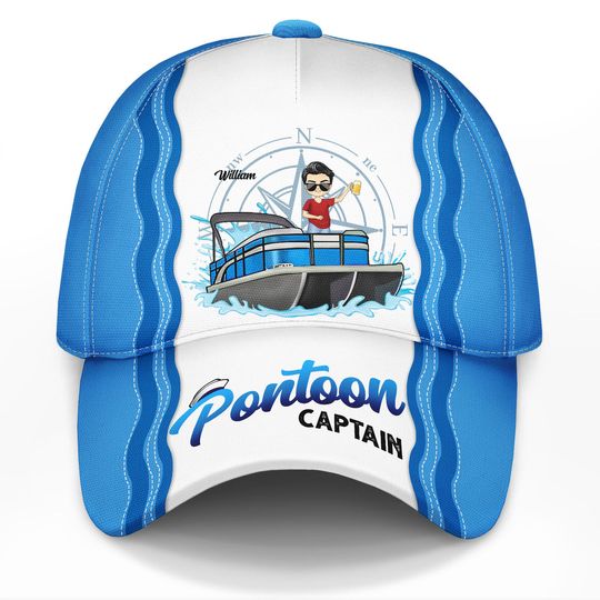 Discover Boating Pontoon Captain Tritoon Captain - Gift For Pontooning Lovers, Lake Lovers, Travelers - Personalized Classic Cap