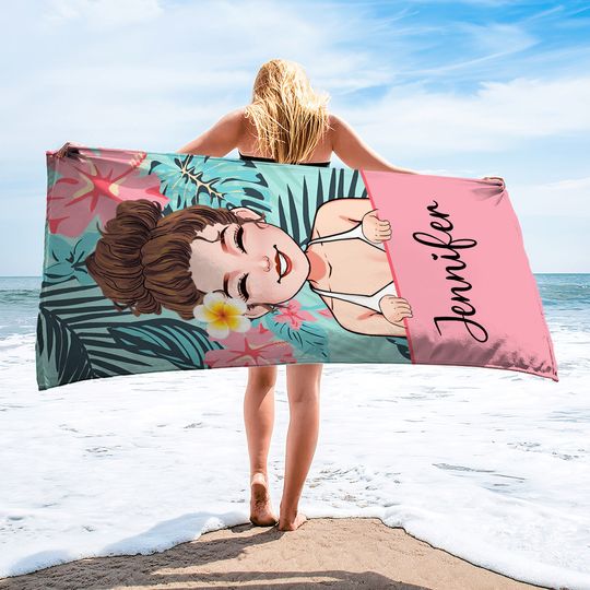 Discover Beach Lover - Personalized Sea Lover Beach Towel