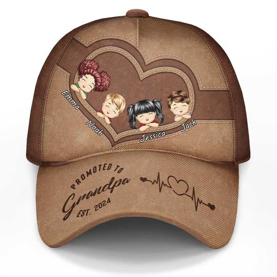 Discover Promoted To Grandpa - Personalized Classic Cap