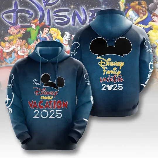 Discover Custom Mickeyy mouse 3D Hoodie, 2025 Family Vacation Disneyyy Outfit