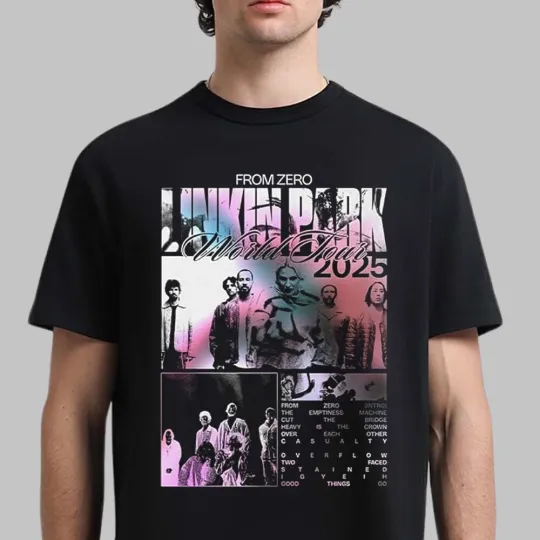 Discover Linkin Park From Zero World Tour 2025 Exclusive Merch Box Collage T-Shirt