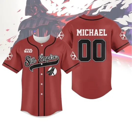 Discover Personalized Starr Warss Sith Empire Father's Day Gift Baseball Jersey