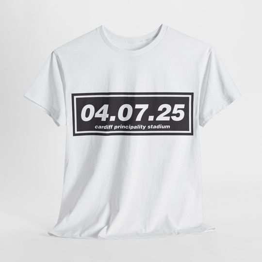 Discover Oasis Live'25 04.07.25 Cardiff Oasis Tour T-Shirt