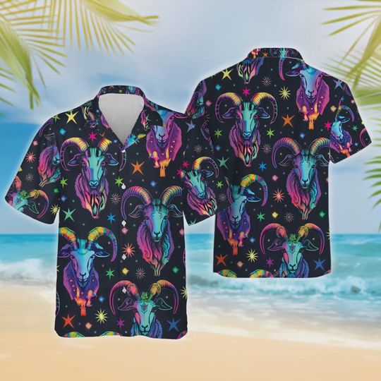 Discover Goat Hawaiian Shirt  Goat Lover Beach Shirt
