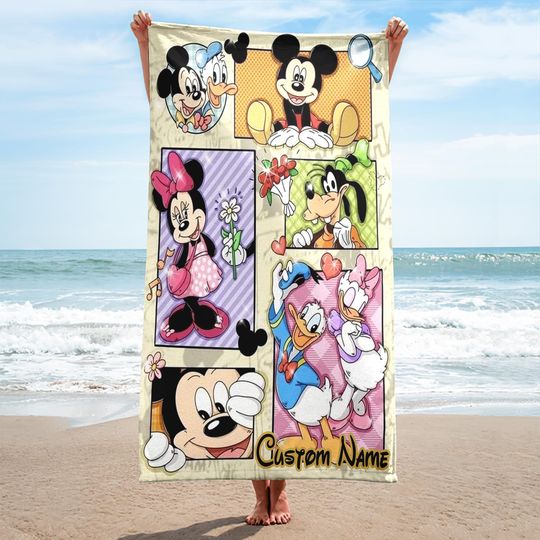 Discover Personalize Mickeyy And Friends Beach Towels