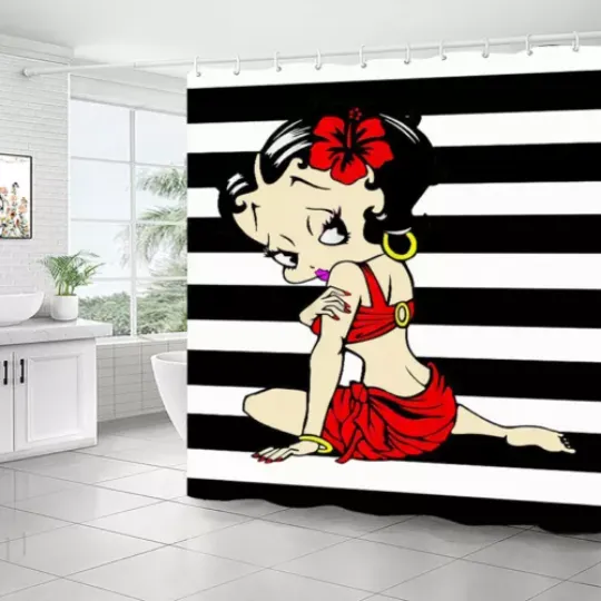 Discover Shower Curtain Waterproof Fabric Bathroom Decoration