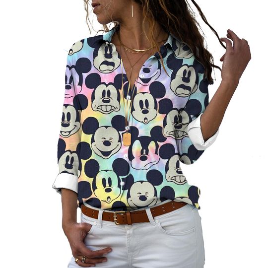 Discover Disneyyy Mickeyy Minniee Women's Blouse