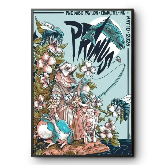 Discover Primus in Charlotte, NC on May 10, 2025 Tour Poster